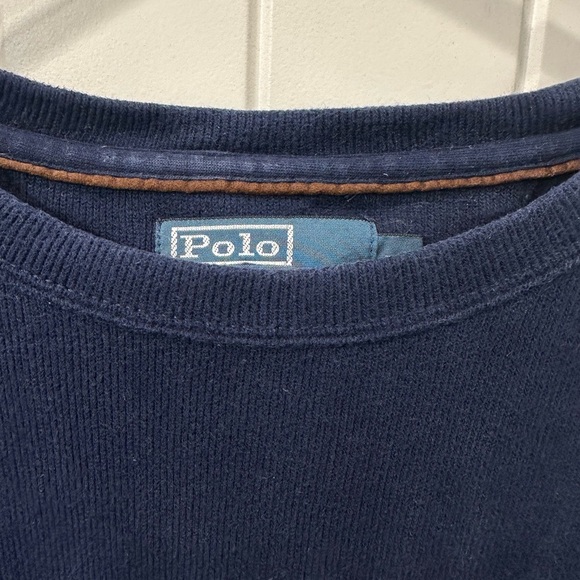 Polo by Ralph Lauren Men's Navy Soft Small Ribbed Texture L - Picture 2 of 3